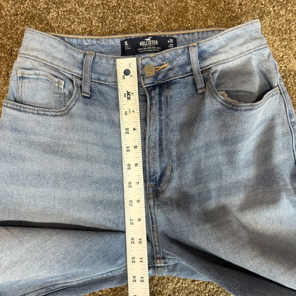 Hollister Dad Jeans Womens 3L 26x33 Blue Cotton Vintage Stretch Ultra High Rise - Picture 6 of 15